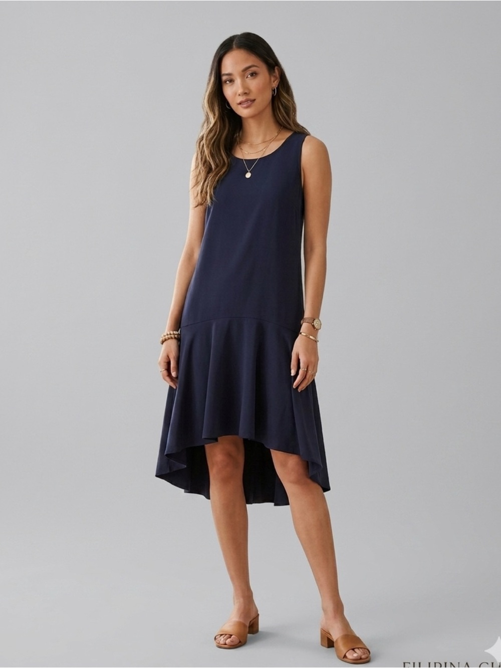NWT INDIES Hi-low Dress Noir  SIZE 6